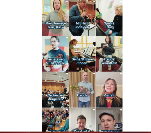 Mit über 50 Videobeiträgen wurde die Kampagne "ZUKUNFT BRAUCHT MUSIK, ZUKUNFT BRAUCHT DICH!" mit unterstützt.