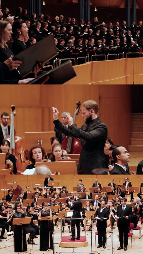 Mehrkameramitschnitt des Stanford Requiems in der Philharmonie Köln, unter der Leitung von Paul Krämer
